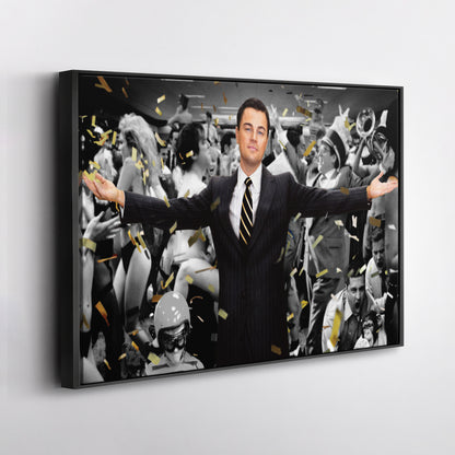 The Wolf of Wall Street Leonardo DiCaprio Canvas Wall Art – Iconic Movie Character Decor