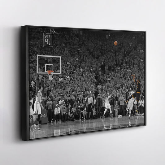 Kyrie Irving Game Winner vs Warriors Canvas Wall Art Decor - NBA Playoff Moment Art