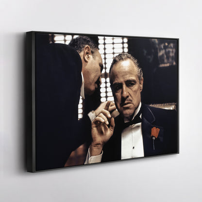 Vito Corleone Canvas Wall Art – 'The Godfather' Movie Poster