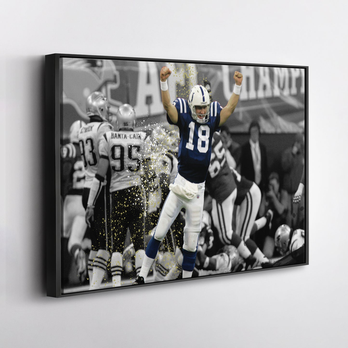 Peyton Manning AFC Championship Canvas Art - NFL Colts vs. Patriots