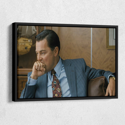 The Wolf of Wall Street Leo Fist Bite Canvas Wall Art – Iconic Movie Scene Decor