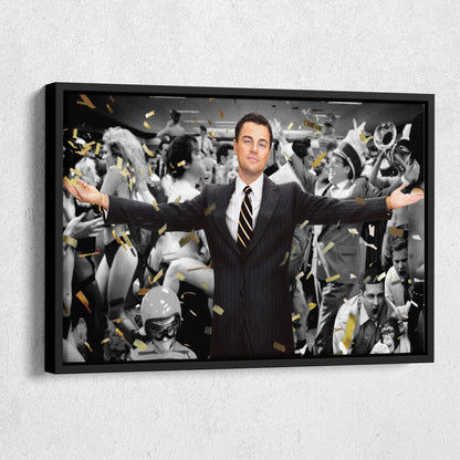 The Wolf of Wall Street Leonardo DiCaprio Canvas Wall Art – Iconic Movie Character Decor