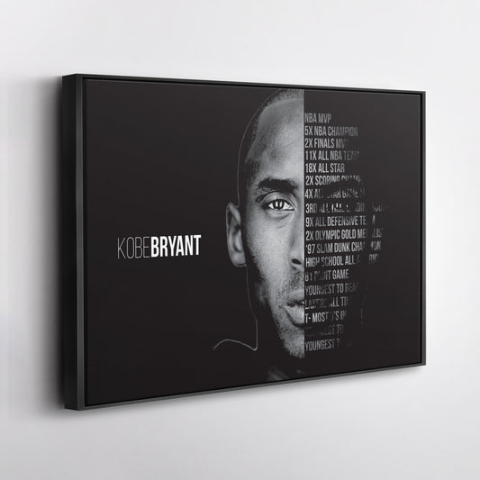 Black Mamba Career Kobe Bryant Canvas Wall Art – Basketball Legend Print