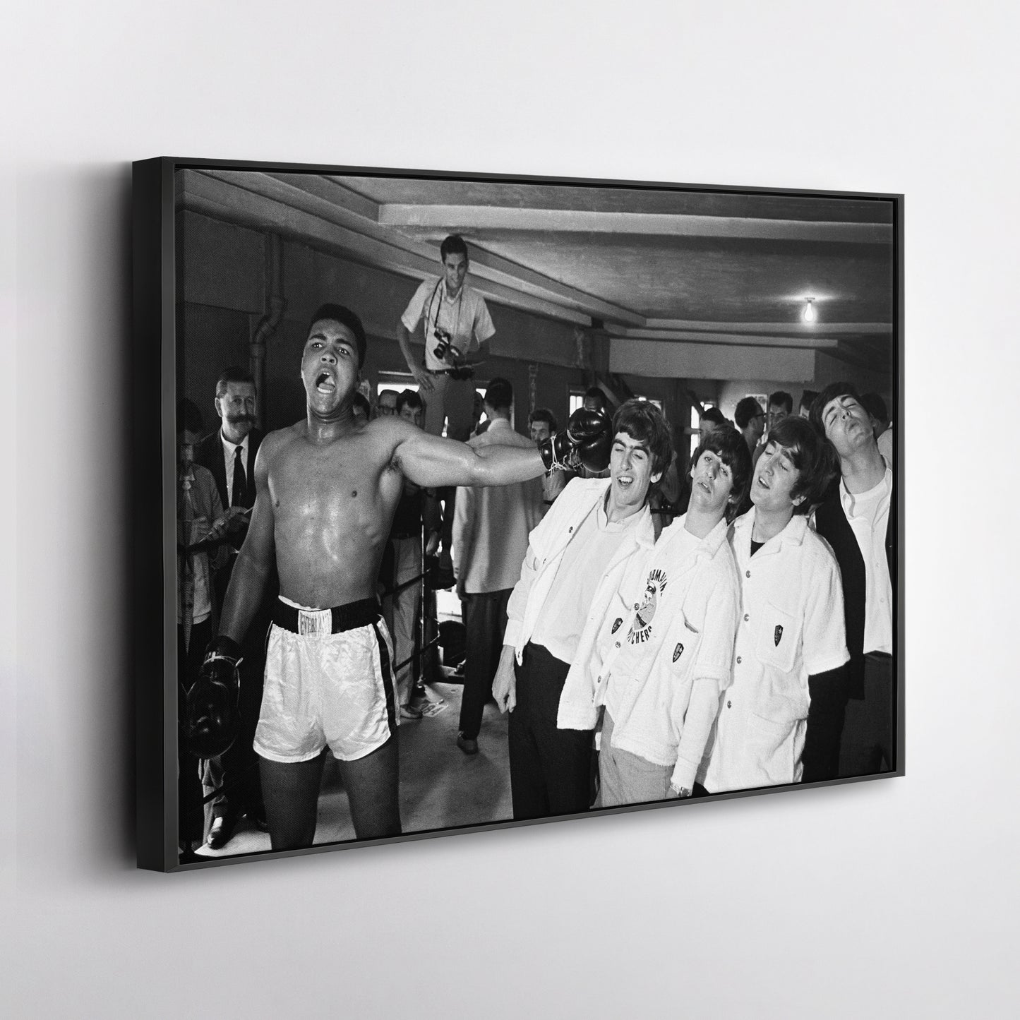 The Beatles & Muhammad Ali Canvas Wall Art – Music & Sports Legends Decor