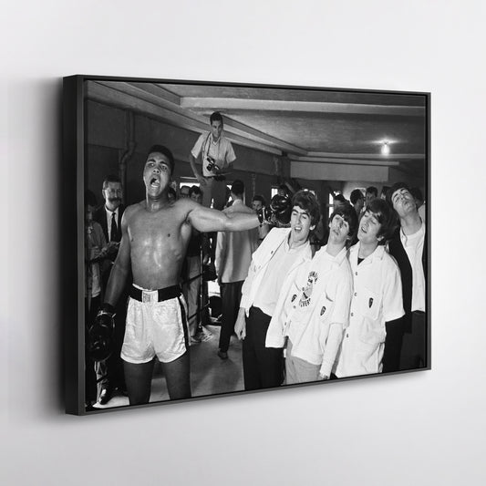 The Beatles & Muhammad Ali Canvas Wall Art – Music & Sports Legends Decor