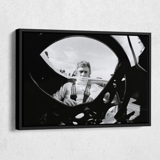 Steve McQueen Black and White Poster – Canvas Wall Art Decor