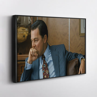 The Wolf of Wall Street Leo Fist Bite Canvas Wall Art – Iconic Movie Scene Decor