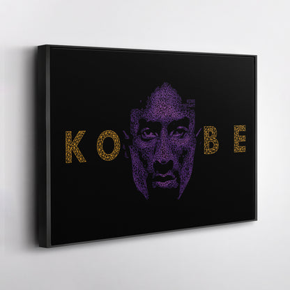 Kobe Bryant Graphical Effect Canvas Wall Art – Legendary Player Art