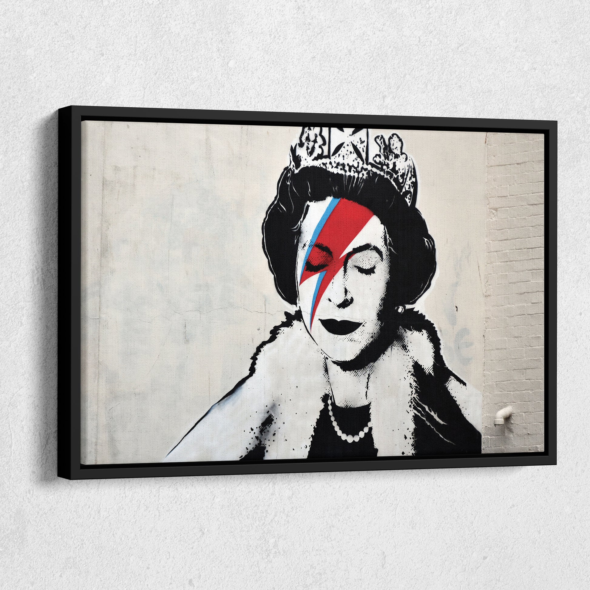 Banksy 'Queen' Canvas Print - Framed Wall Art