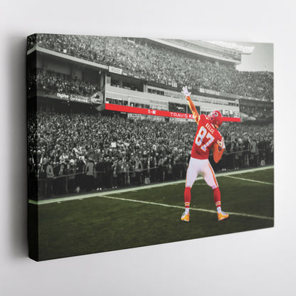 Travis Kelce Kansas City Chiefs Canvas Wall Art – NFL Superstar Decor