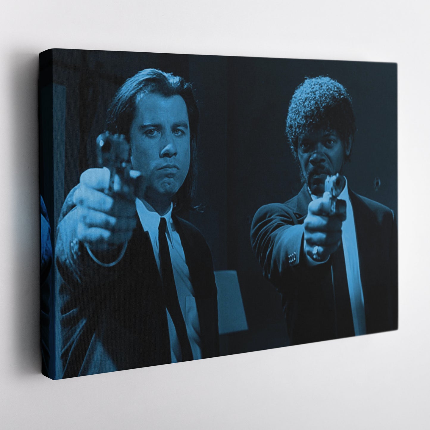 Pulp Fiction John Travolta & Samuel L. Jackson Canvas Wall Art – Movie Duo Decor