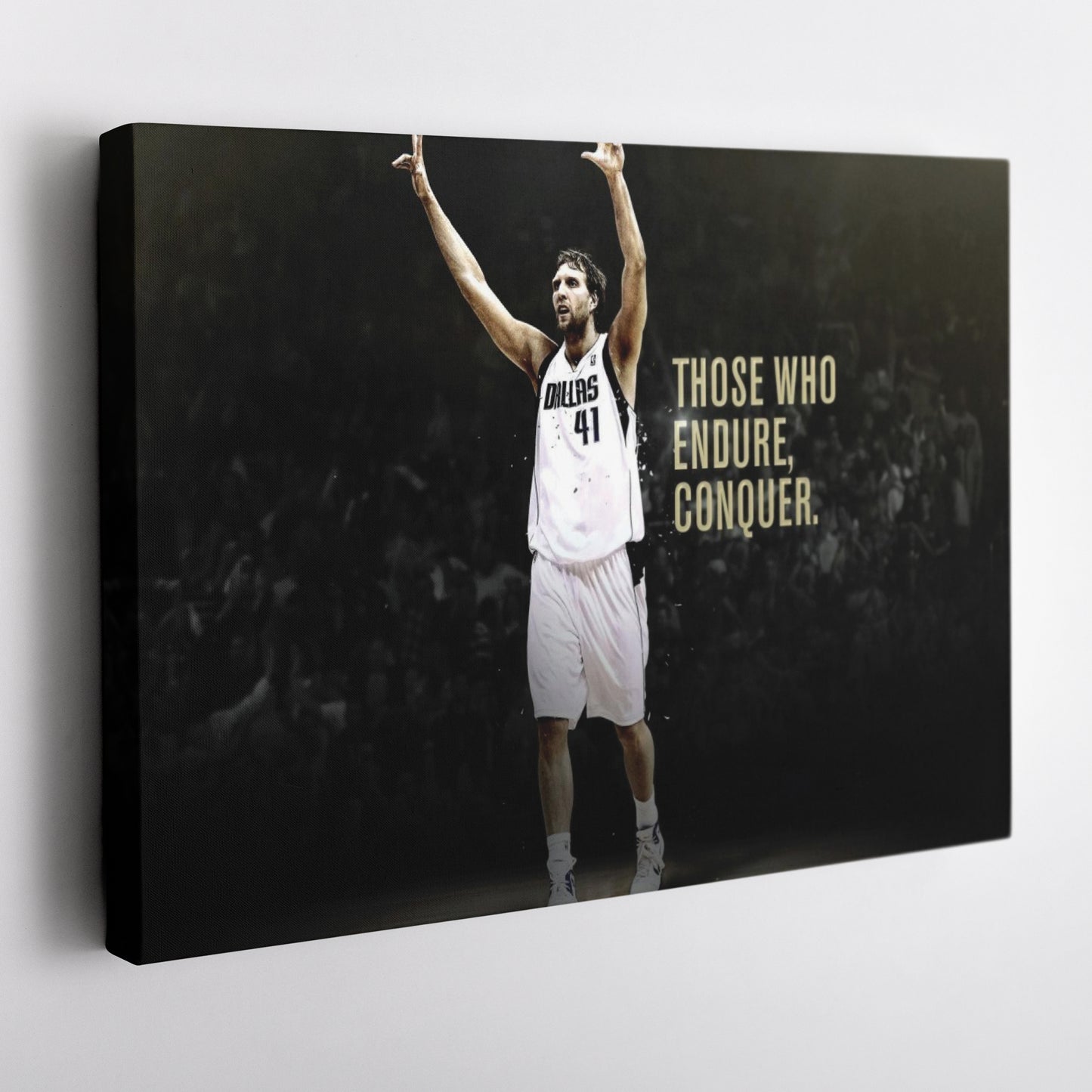 Dirk Nowitzki Basketball Quotes Canvas Wall Art – NBA Legend Poster