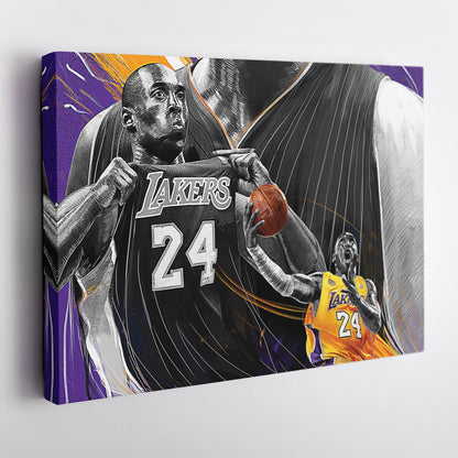 Kobe Bryant Lakers Canvas Wall Art – Mamba Mentality Home Decor