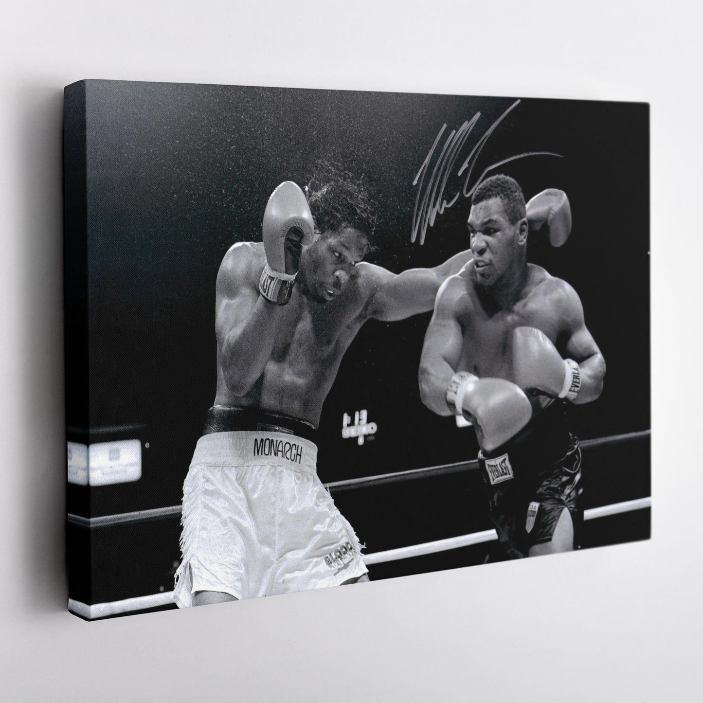 Mike Tyson Boxing Poster with Sign – Canvas Art Wall Decor