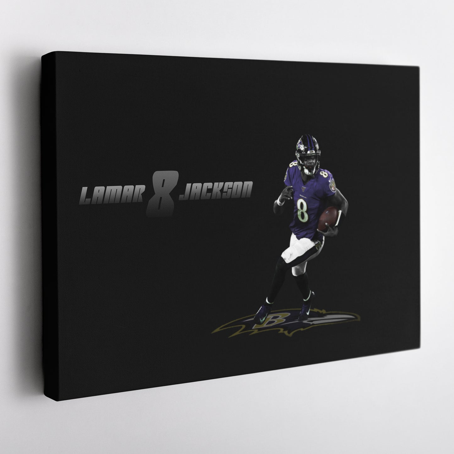 Lamar Jackson Baltimore Ravens Canvas Wall Art – MVP Football Star Poster