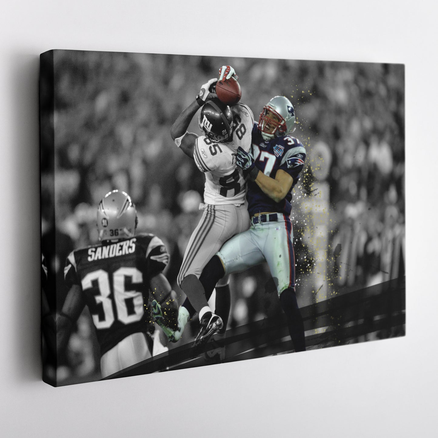 David Tyree Helmet Catch Canvas Wall Art Decor - Legendary NFL Moment Art