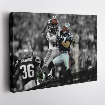 David Tyree Helmet Catch Canvas Wall Art Decor - Legendary NFL Moment Art