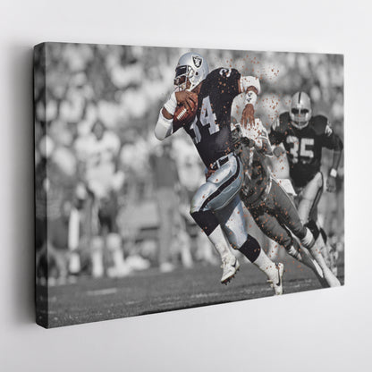 Bo Jackson Dodges Tackle Los Angeles Raiders Canvas Wall Art Decor - NFL Action Art