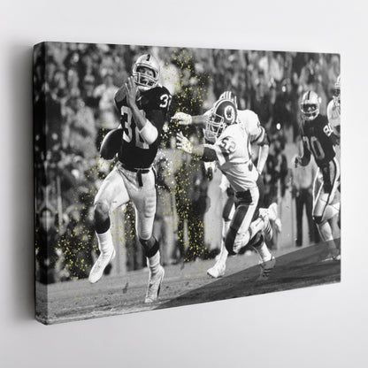 Marcus Allen Reverse Run Canvas Art - Raiders vs. Washington NFL Decor