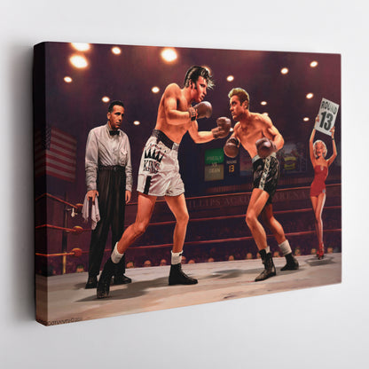 Marilyn Monroe, Elvis Presley & James Dean - Boxing Canvas Wall Art Decor