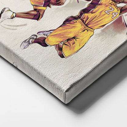 Mamba Out King Kobe Bryant Canvas Art – A Tribute to a Basketball Icon