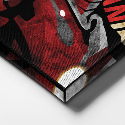 Iron Man Marvel with Background Text - Canvas Wall Art Decor