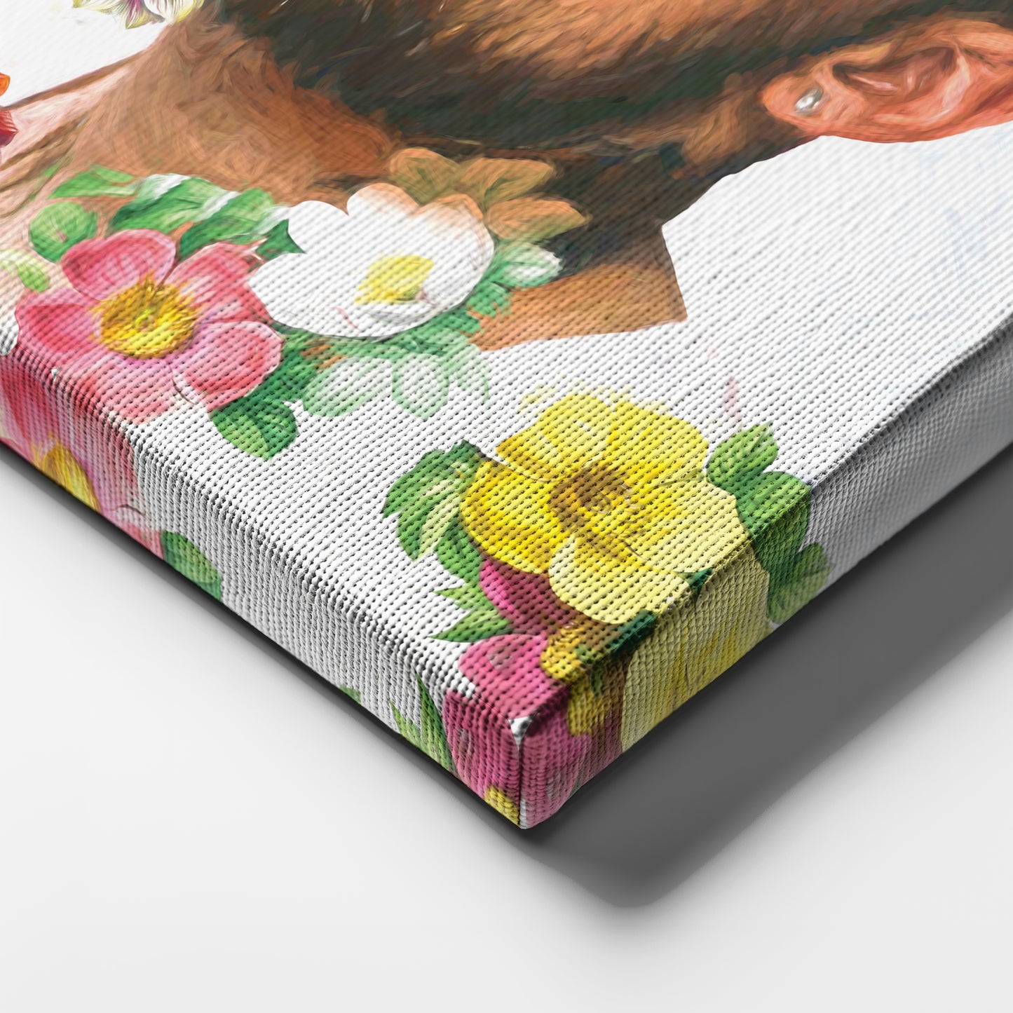 Mac Miller Floral Face Canvas Poster – Wall Art Framed Decor