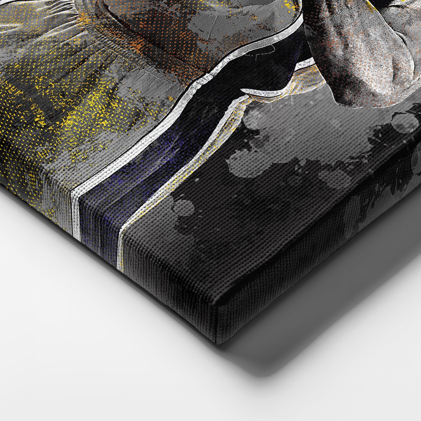 Kobe Bryant Splash Effect Canvas Wall Art – Legendary NBA Action