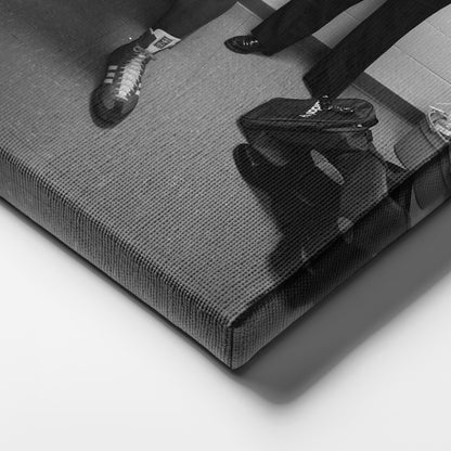 Mike Tyson Boxing Black and White Canvas Art – Boxing Champion Decor