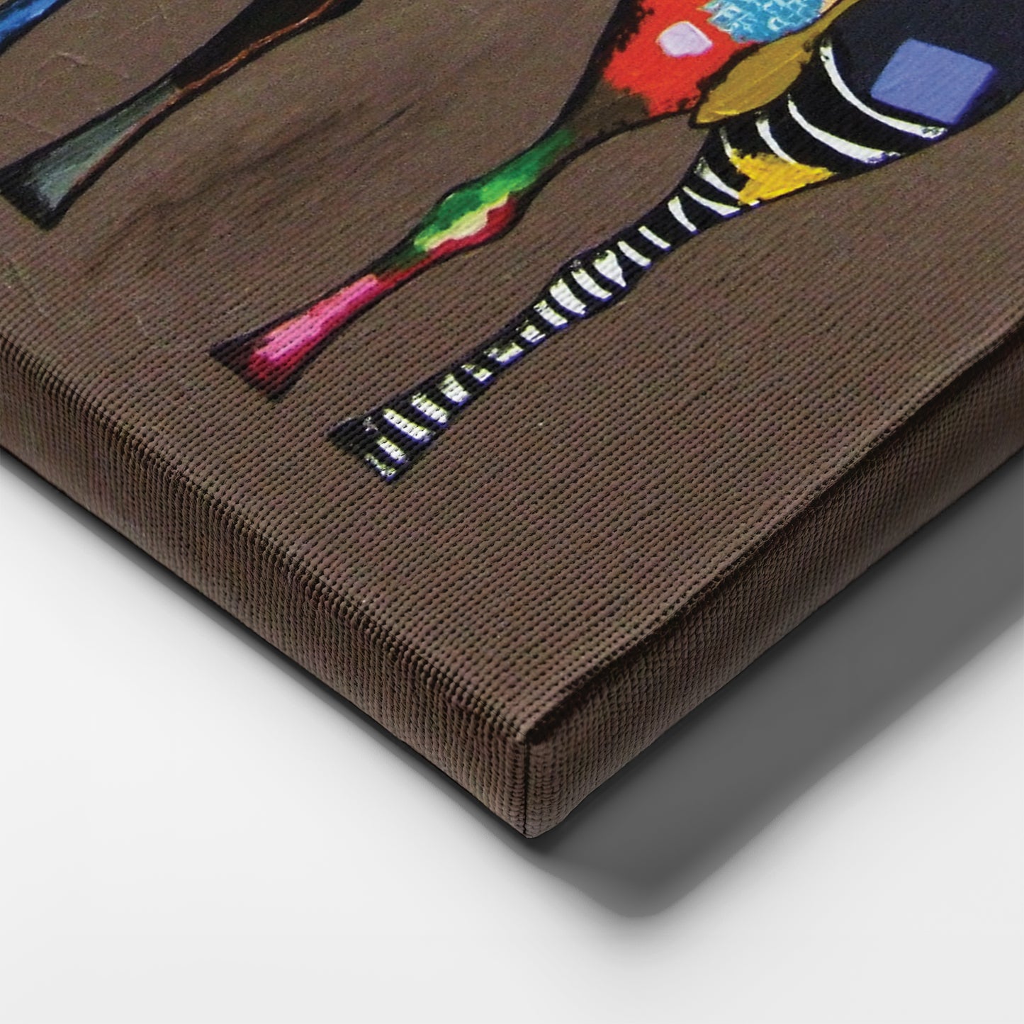 Abstract Colorful Zebra Print - Canvas Wall Art