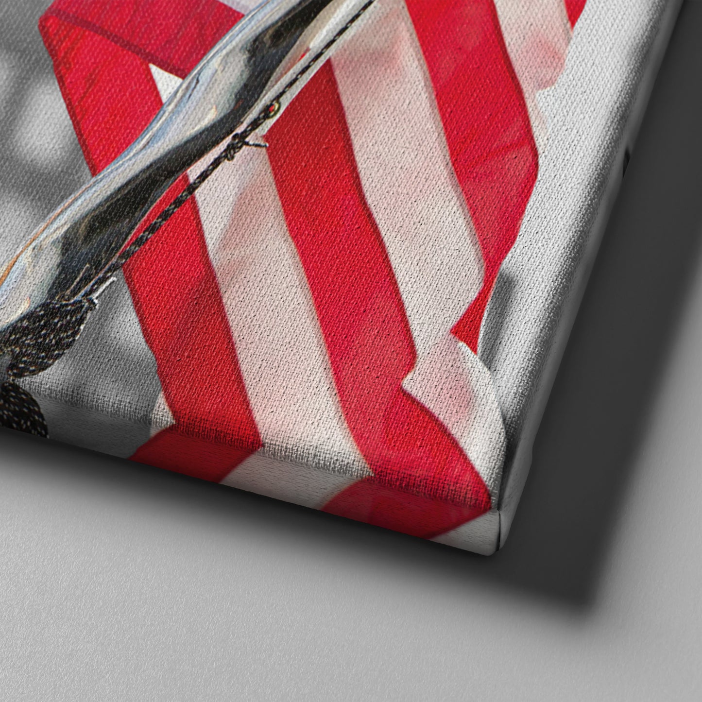 The Wolf of Wall Street with American Flag Canvas Wall Art – Iconic Movie Moment Decor