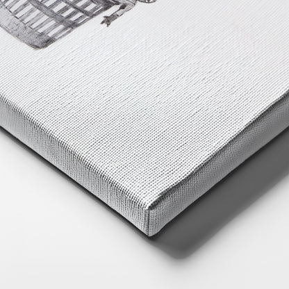 Banksy 'Boy with Superhero Doll' Canvas Print - Framed Wall Art