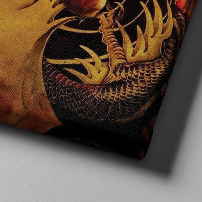 Bruce Lee Martial Art Dragons Canvas Wall Art – Fighter's Legacy Decor