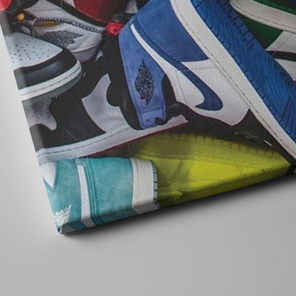Air Jordan Sneakers Collection Canvas Wall Art Decor - Iconic Sports Sneaker Art