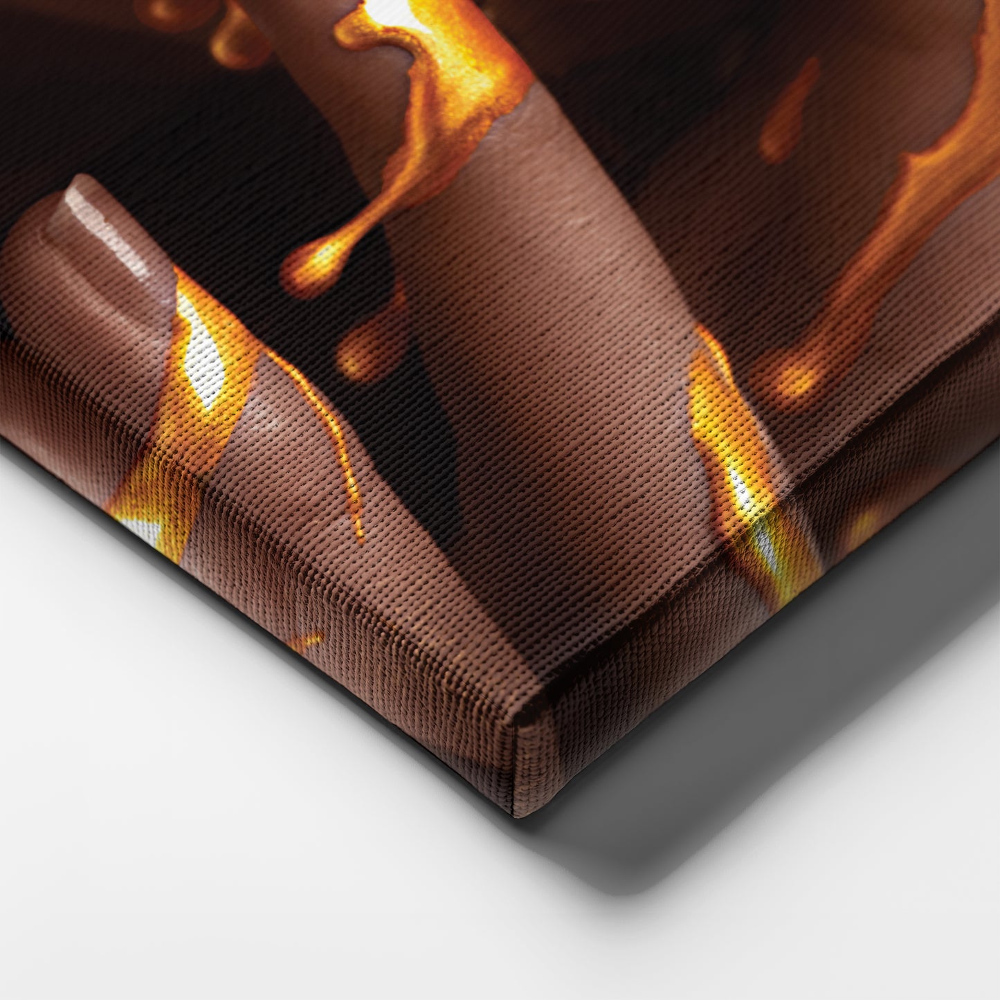 Dripping Gold Lips - Canvas Wall Art Decor