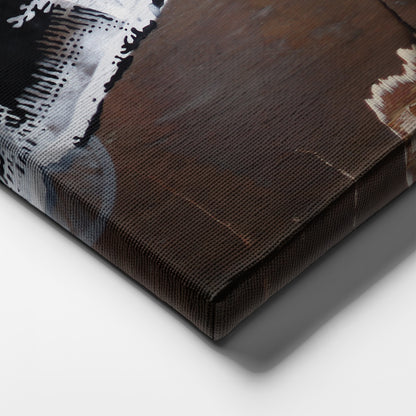 Banksy 'Les Misérables' Paris Mural Canvas Print - Framed Wall Art