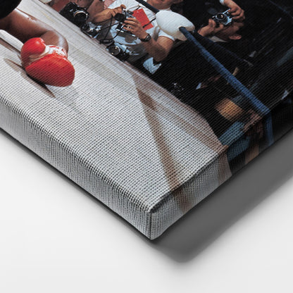 Muhammad Ali Sonny Liston Knockdown Canvas Art – Boxing Icon Decor