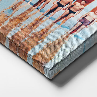 Evolution of Surfboard - Vintage Canvas Wall Art Decor for Surf Lovers