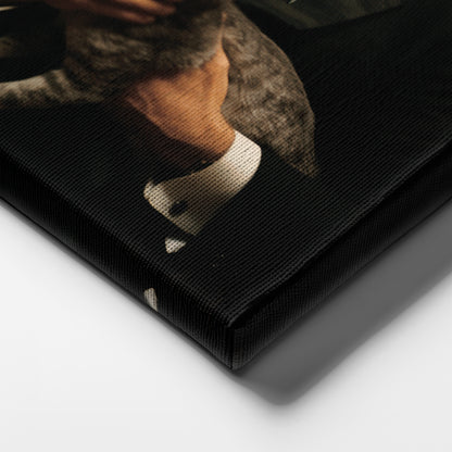 Godfather Marlon Brando Vito Corleone with Cat Canvas Wall Art – Iconic Movie Scene