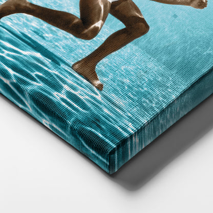 Muhammad Ali Underwater - Colored Canvas Wall Art Decor