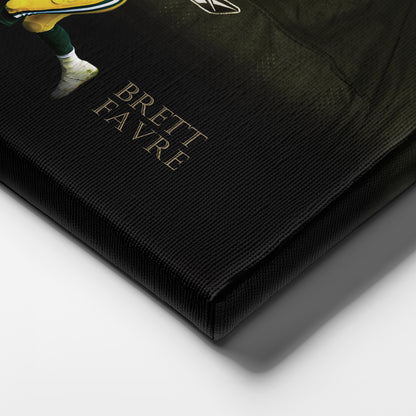 Brett Favre Green Bay Packers NFL Legend Canvas Wall Art – Football Art
