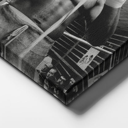 Muhammad Ali Black and White Quote Boxing Canvas Art – Boxing Legend Decor