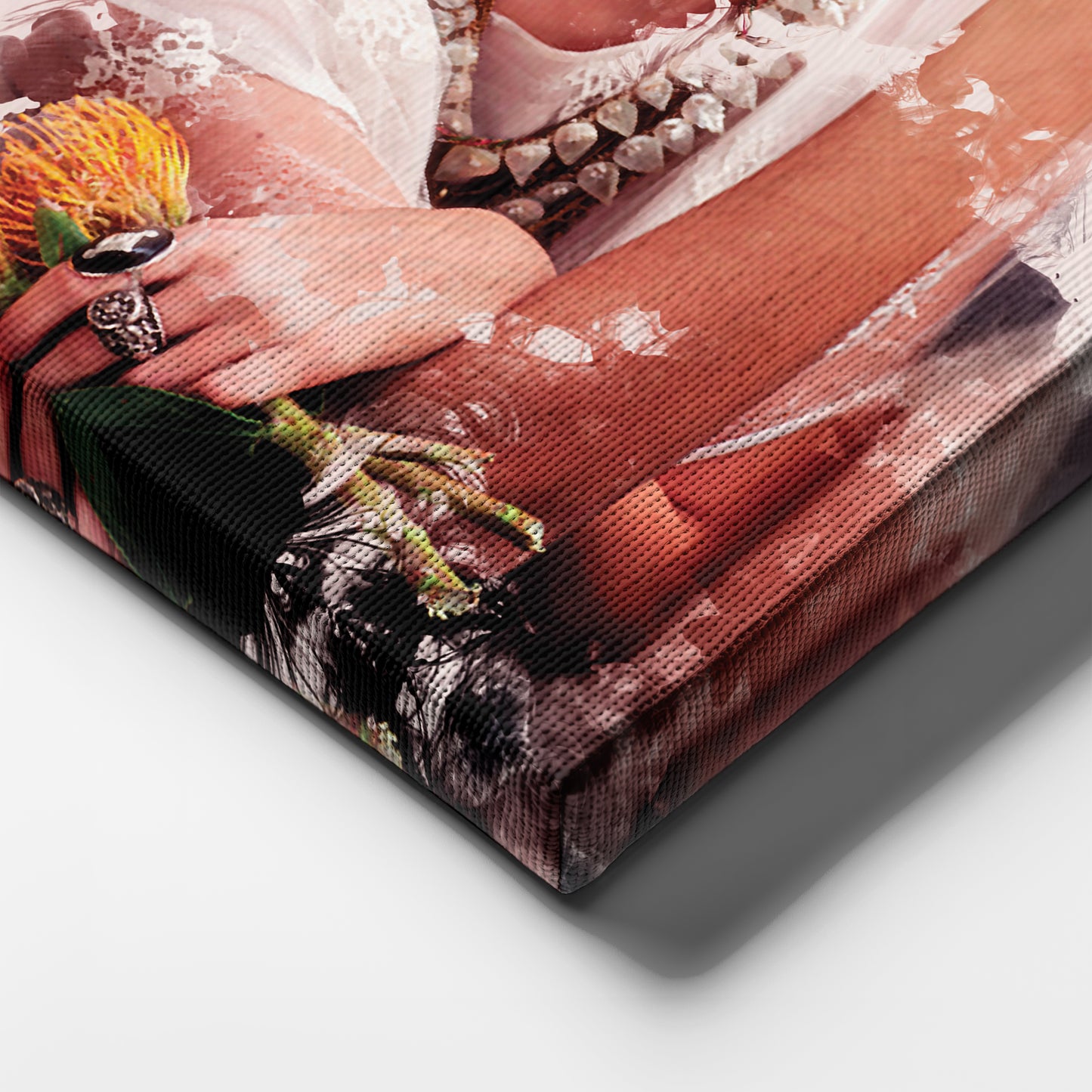 Frida Kahlo Floral Canvas Wall Art – Creative Painter's Decor