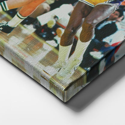 Larry Bird Magic Johnson Basketball Canvas Wall Art – NBA Legends Tribute