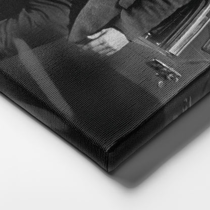 Steve McQueen Hollywood Icon Canvas Wall Art – Black and White Decor