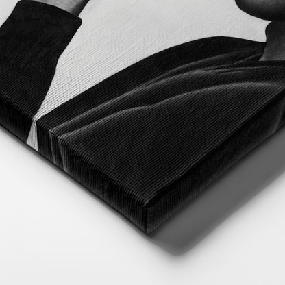 Kobe Bryant Black and White Basketball Canvas Wall Art – Iconic Dunk