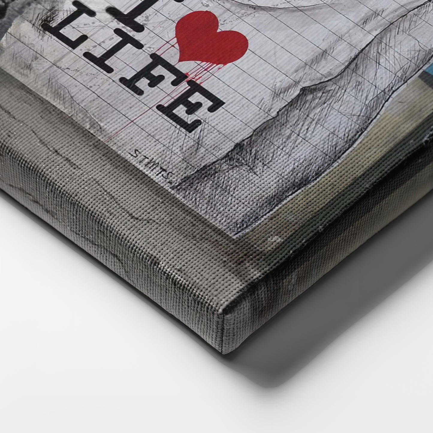 Banksy 'I Love Life' Canvas Print - Framed Wall Art