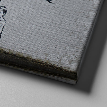 Banksy 'Graffiti Hole Wall' Canvas Print - Framed Wall Art