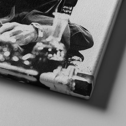 Tony Montana Scarface Canvas Art - Movie Wall Decor Black and White