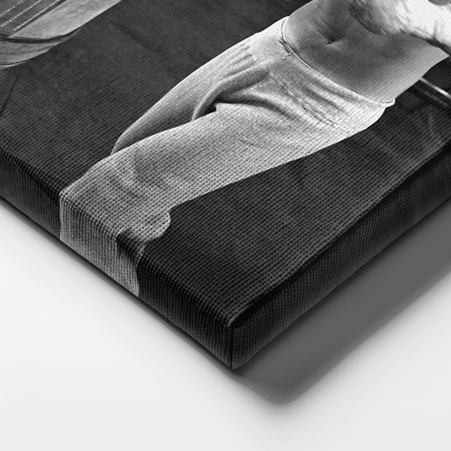 Steve McQueen Boxing Canvas Art – Black and White Training Moment Decor